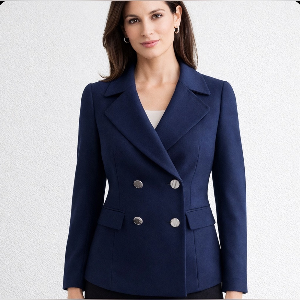 Banana Republic NWT Double Breasted Blazer/Jacket Navy Career Casual Size XS P